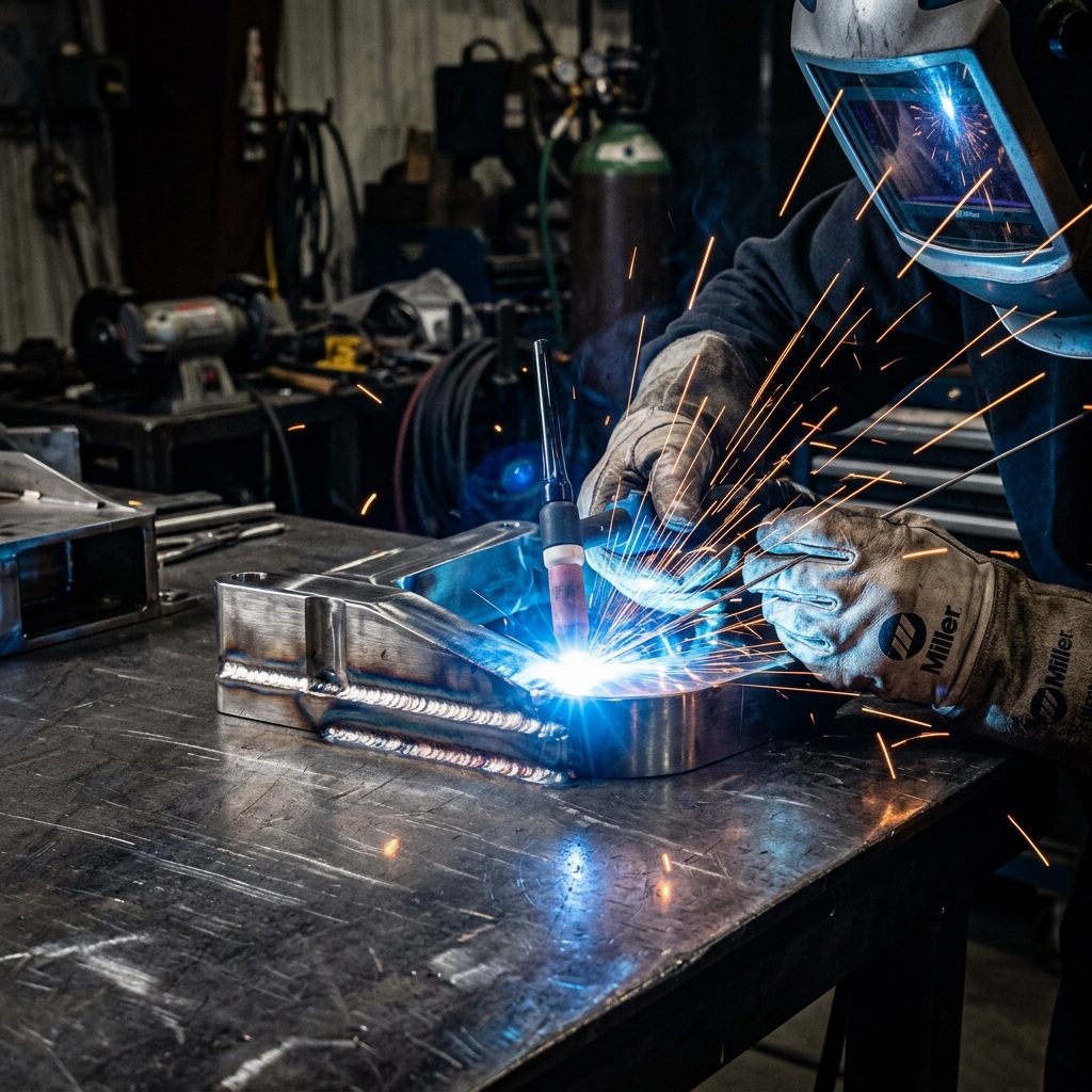 Industrial welding work